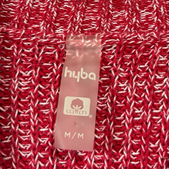 NWOT, HYBA, Knit Sweater Dress, Medium, Red & White 🧶 - Picture 4 of 9